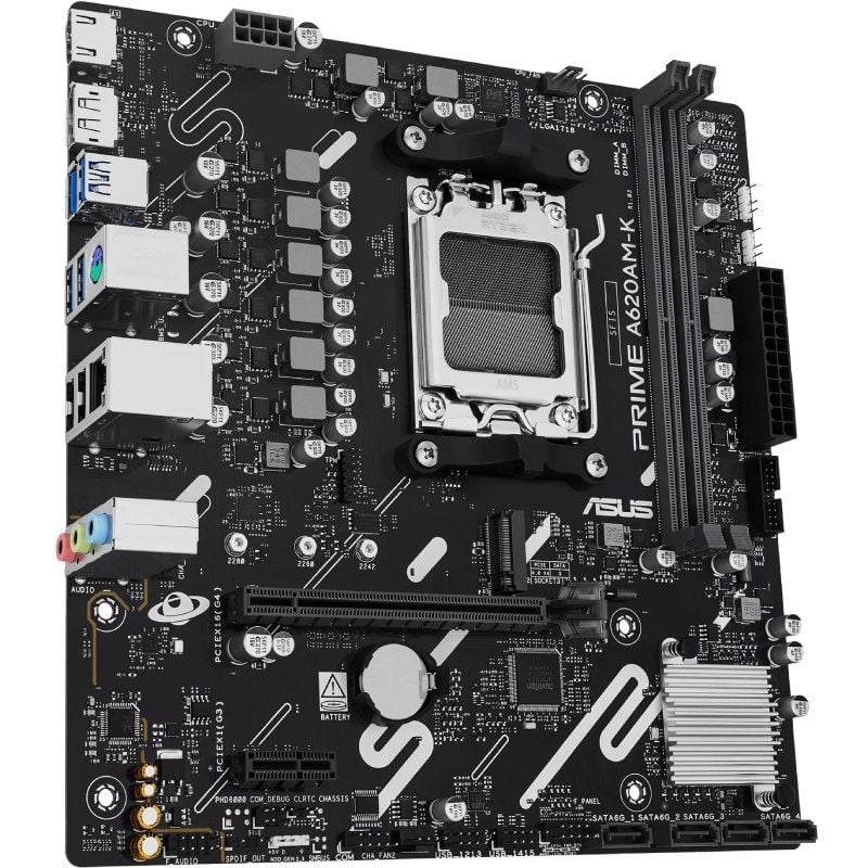 Placa Mãe Asus A620AM-K Socket AM5/ DDR5/ PCIe 4.0/ Micro ATX