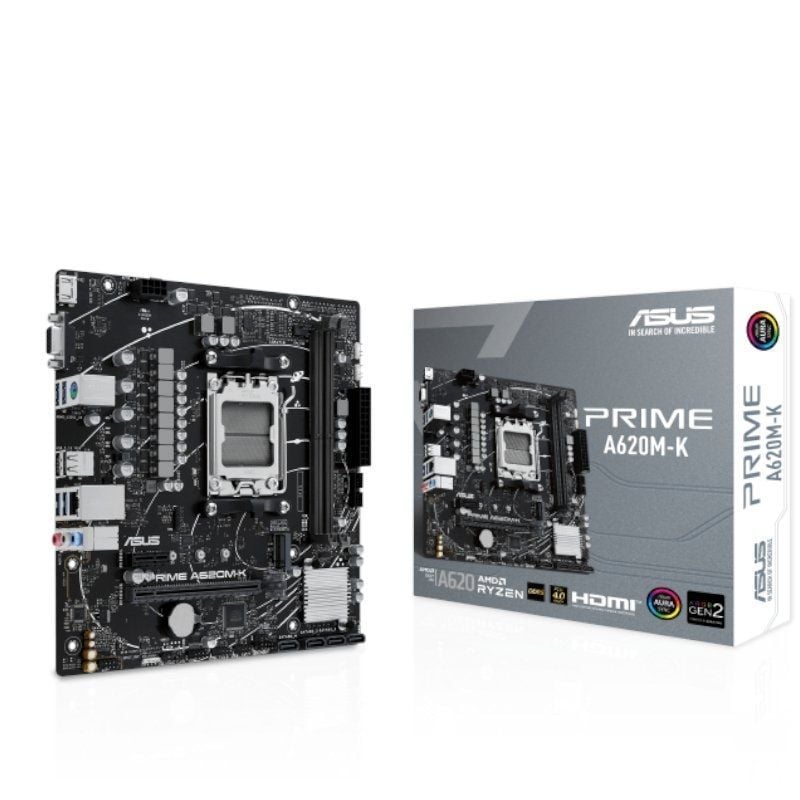 Placa Mãe Asus Prime A620M-K Socket AM5/ DDR5/ PCIe 4.0/ Micro ATX