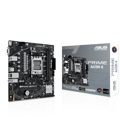Placa Mãe Asus Prime A620M-K Socket AM5/ DDR5/ PCIe 4.0/ Micro ATX