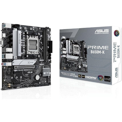 Placa-Mãe Asus Prime B650M-K/ Socket AM5/ DDR5/ PCIe 5.0/ Micro ATX