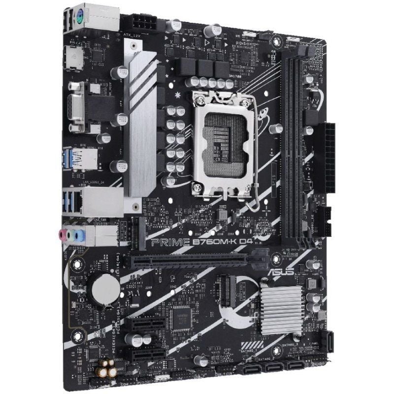 Placa-Mãe Asus Prime B760M-K D4 Socket 1700/ DDR4/ PCIe 4.0/ Micro ATX