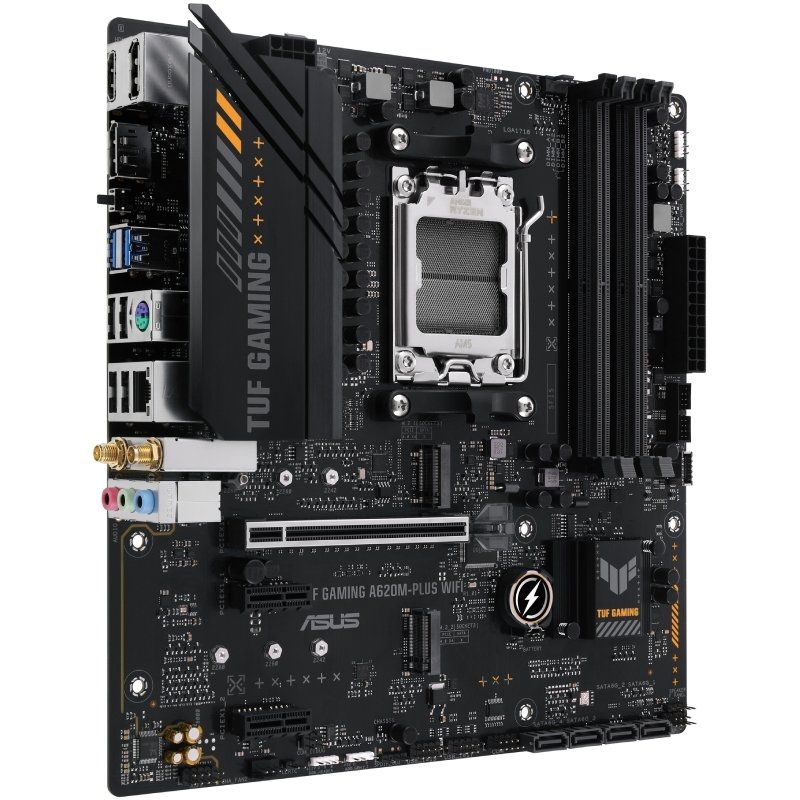 Placa-Mãe Asus TUF GAMING A620M-PLUS WiFi Socket AM5/ DDR5/ PCIe 4.0/ Micro ATX