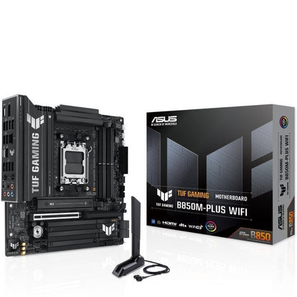 Placa-mãe Asus TUF GAMING B850M-PLUS WIFI Socket AM5/ DDR5/ PCIe 5.0/ Micro ATX