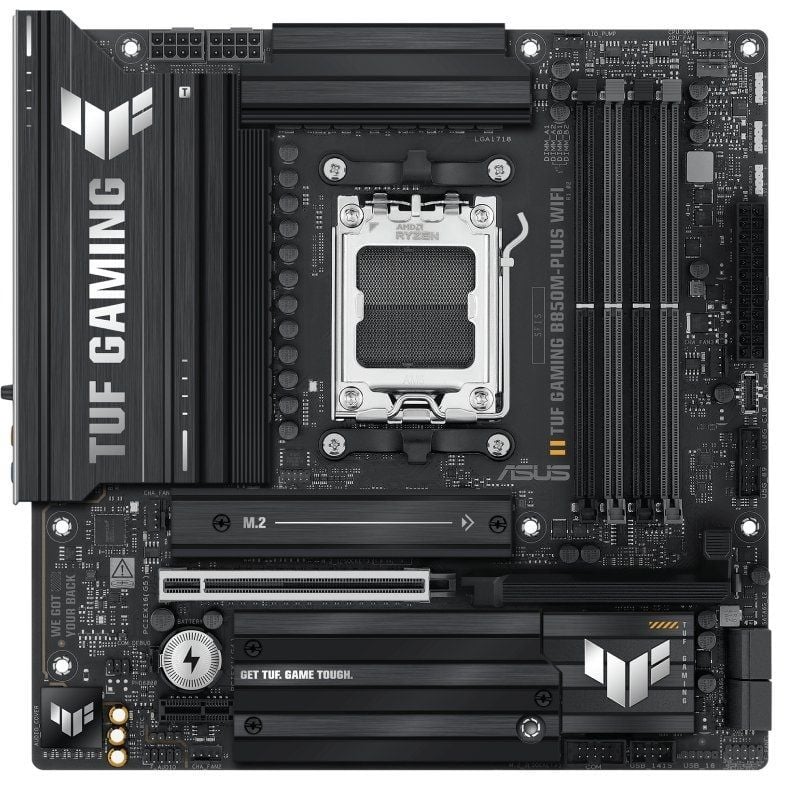 Placa-mãe Asus TUF GAMING B850M-PLUS WIFI Socket AM5/ DDR5/ PCIe 5.0/ Micro ATX