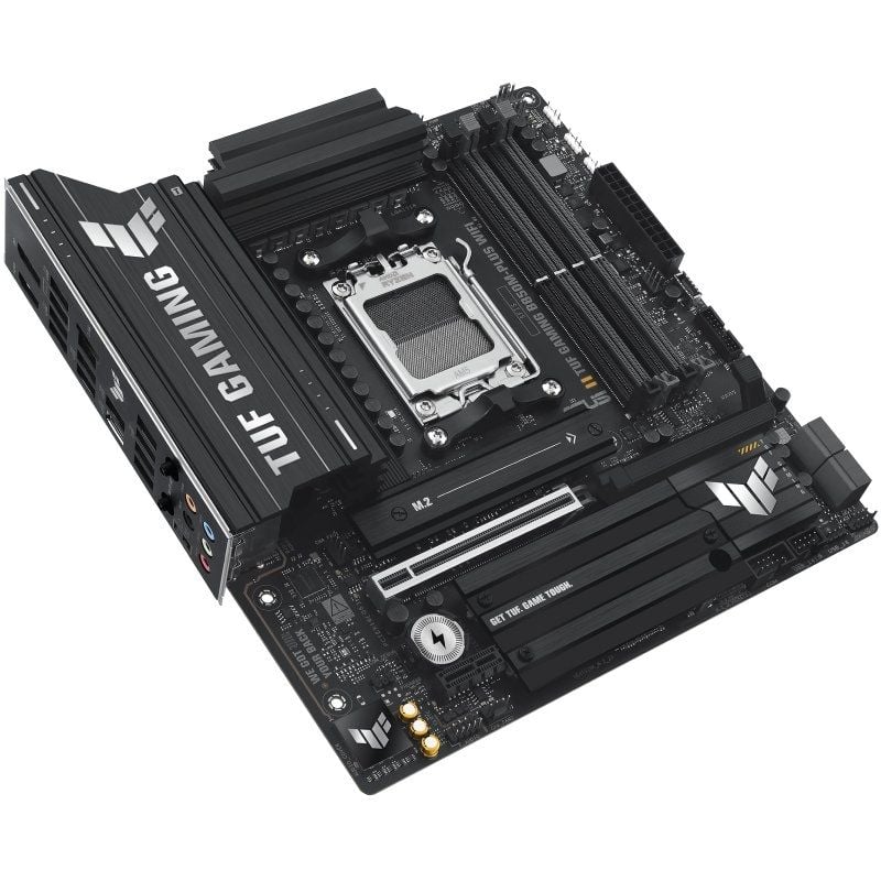 Placa-mãe Asus TUF GAMING B850M-PLUS WIFI Socket AM5/ DDR5/ PCIe 5.0/ Micro ATX