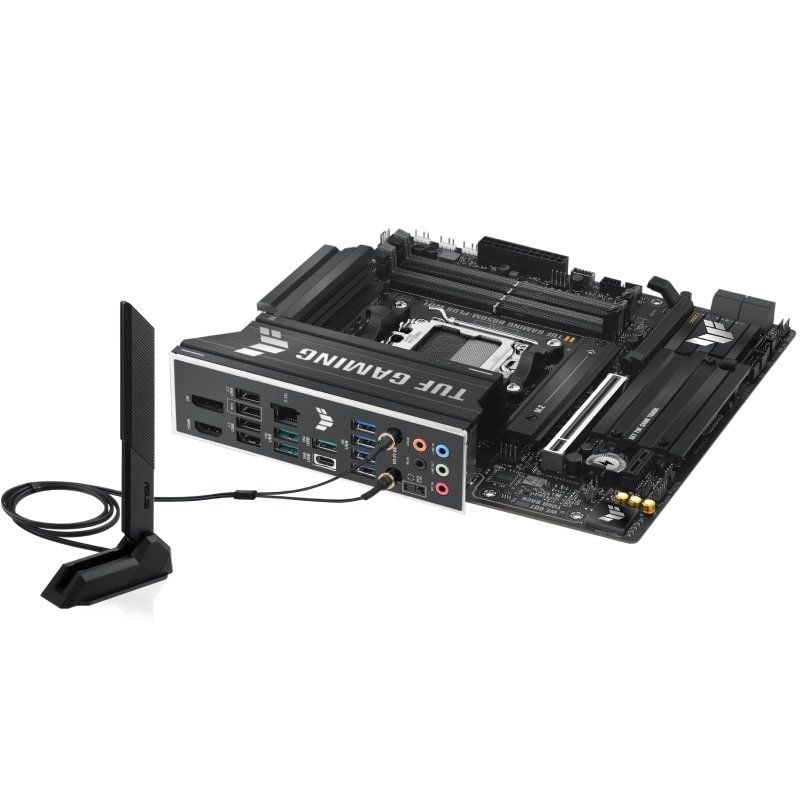 Placa-mãe Asus TUF GAMING B850M-PLUS WIFI Socket AM5/ DDR5/ PCIe 5.0/ Micro ATX