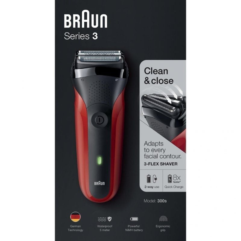 Máquina de Barbear Braun Series 3 300S/ com bateria
