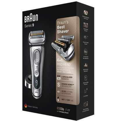 Afeitadora Braun Series 9 9350S Plata/ con Batería/ 5 Accesorios