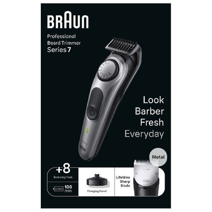 Aparador de Barba Braun BeardTrimmer 7 BT7420/ com Bateria/ 6 Acessórios