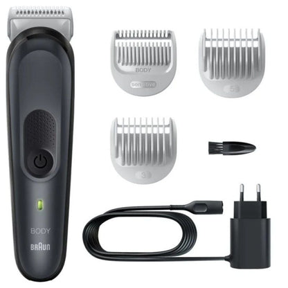 Máquina de Cortar Cabelo Braun BodyGroomer Series 3 BG3340/ a Bateria/ 3 Acessórios