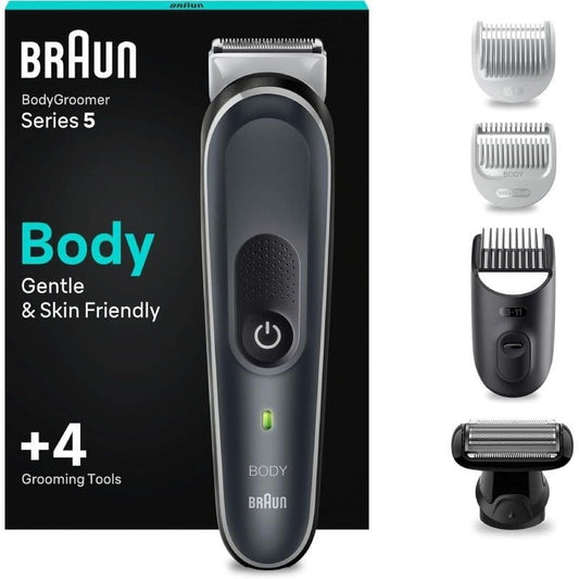 Máquina de Cortar Pelos Braun BodyGroomer Series 5 BG5360/ com Bateria/ 4 Acessórios