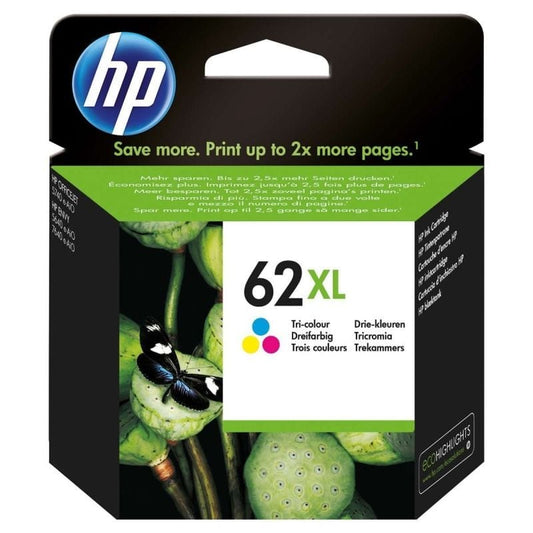 Cartucho de Tinta Original HP n.º 62 XL de Alta Capacidade/Tricolor
