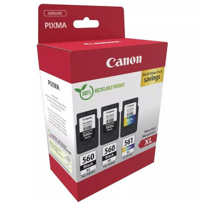 Cartucho de Tinta Original Canon PG-560XL + CL-561XL Multipack Alta Capacidade/ 2x Preto/ Tricolor