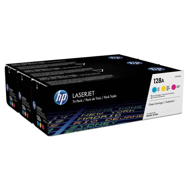 Toner Original HP nº128A Multipack/ Ciano/ Magenta/ Amarelo