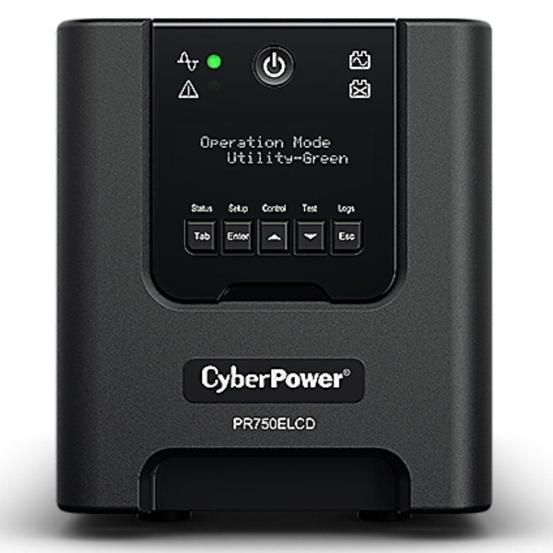 UPS Linha Interactiva Cyberpower PR750ELCD/ 750VA-675W/ 6 Saídas/ Formato Torre