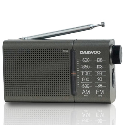 Radio Portátil Daewoo DW1035/ a Pilas/ Gris Oscuro