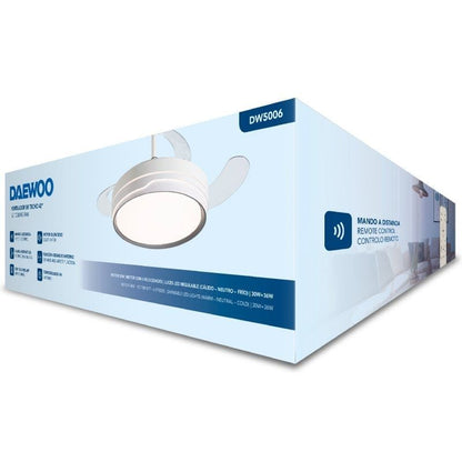 Ventoinha de Teto Daewoo DW5006/ 30W/ 3 Pás/ 6 Velocidades