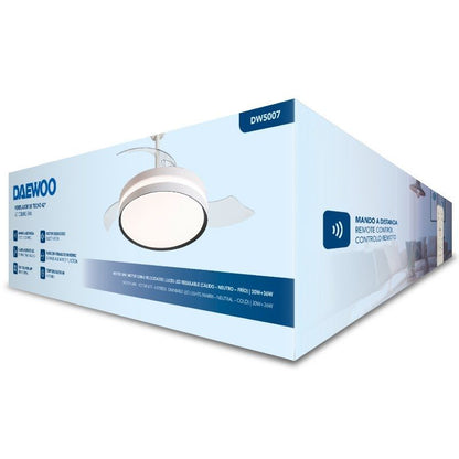 Ventilador de Teto Daewoo DW5007/ 30W/ 3 Pás/ 6 Velocidades