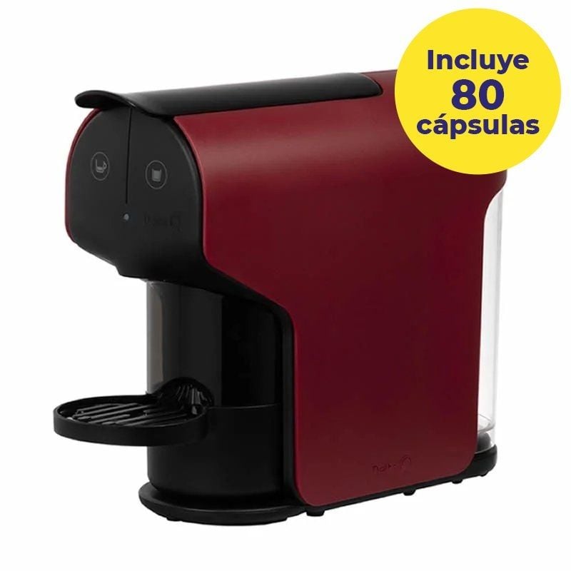 Máquina de Café de Cápsulas Delta Q Quick/ Vermelha + 80 cápsulas de café QALIDUS