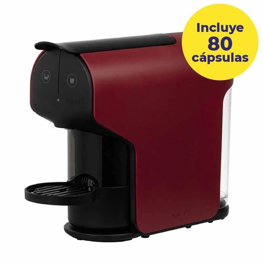 Máquina de Café de Cápsulas Delta Q Quick/ Vermelha + 80 cápsulas de café QALIDUS