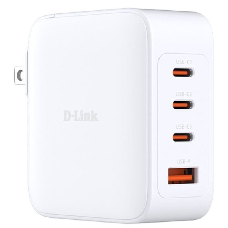Carregador de Parede GaN D-Link DCF-141/E/ 3xUSB Tipo-C/ 1xUSB/ 140W