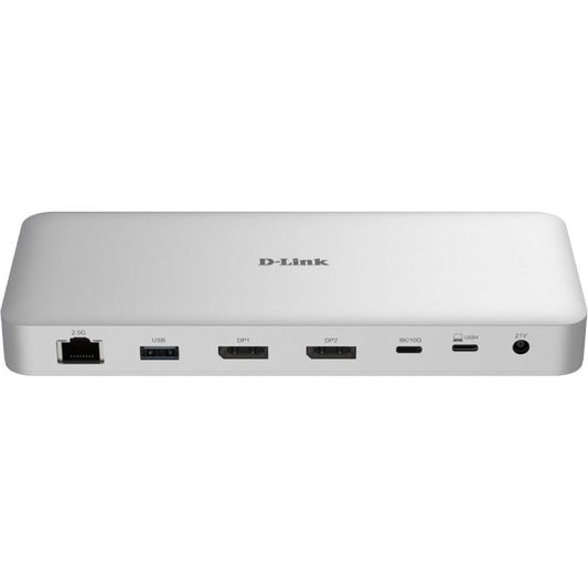 Docking USB Tipo-C 4.0 D-Link DUF-901/E/ 3xUSB/ 3xUSB Tipo-C/ 2xDisplayPort/ 1xRJ45/ 1xUSB Tipo-C PD/ Branco