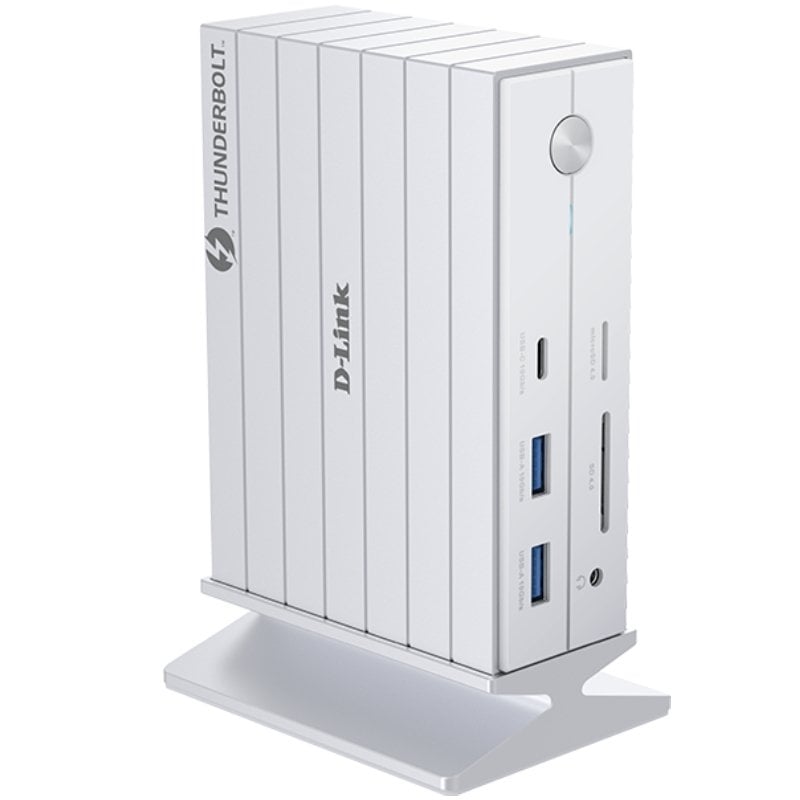 Docking Thunderbolt 4 D-Link DUF-E01/E/ 5xUSB/ 2xUSB Tipo-C/ 2xThunderblot/ 1xDisplayPort/ 1xHDMI 4K/ 1xRJ45/ 1xJack 3.5/ 1xLector de Tarjetas/ Blanco