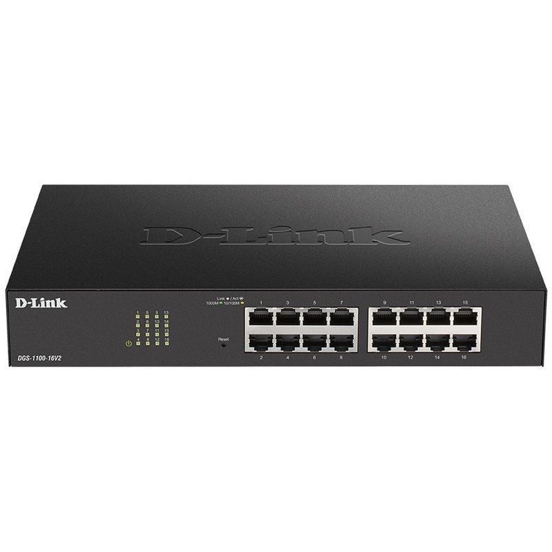 Switch Gerenciável D-Link DGS-1100-16V2 16 Portas/ RJ-45 Gigabit 10/100/1000