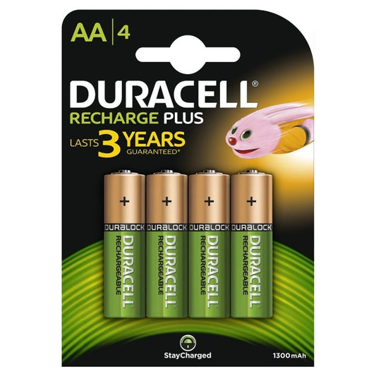 Pack de 4 Pilhas AA Duracell HR6-B/ 1.2V/ Recarregáveis