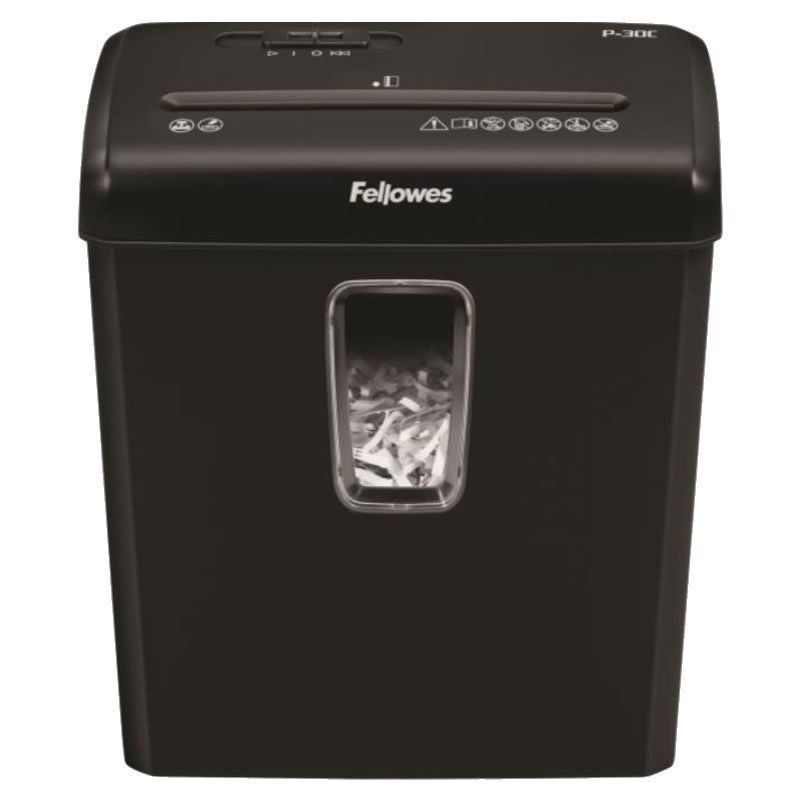 Destruidora Fellowes P-30C/ Corte em Partículas de 4 x 34mm/ Preta