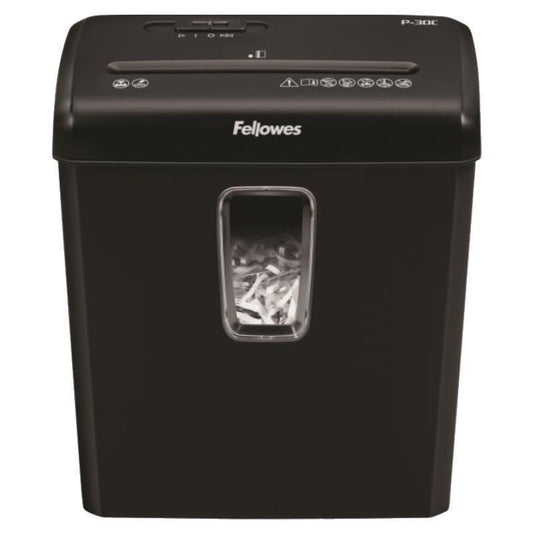 Destruidora Fellowes P-30C/ Corte em Partículas de 4 x 34mm/ Preta