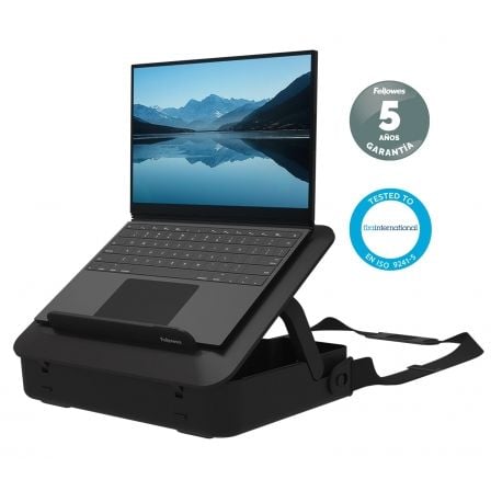 Maletín con Elevador Fellowes Breyta para Portátiles hasta 14"/ Negro