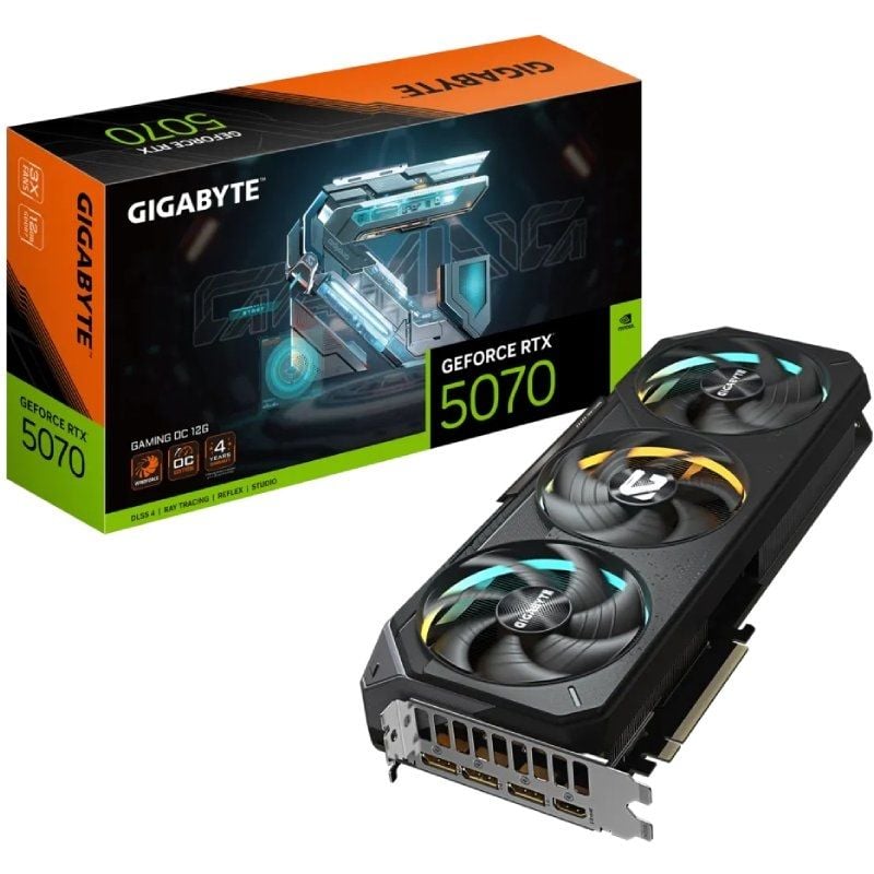 Placa Gráfica Gigabyte GeForce RTX 5070 Gaming OC/ 12GB GDDR7