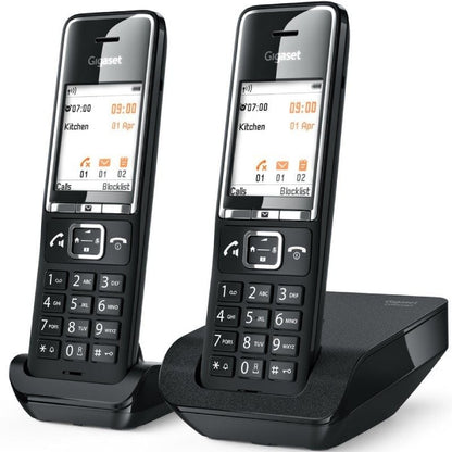 Teléfono Inalámbrico Gigaset Comfort 550/ Pack DUO/ Negro