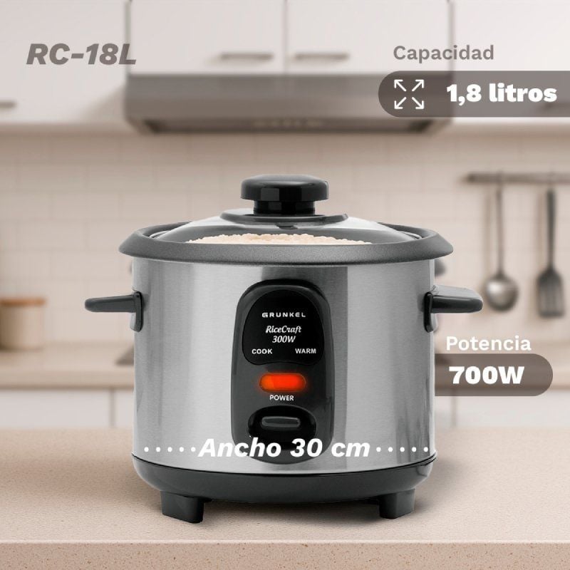 Arrocera Grunkel RC-18L/ 1000W/ Capacidad 1.8L