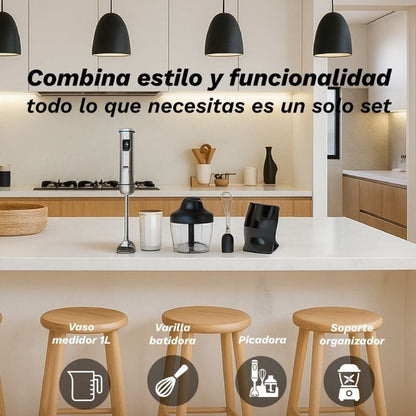 Varinha mágica Grunkel BM-2000SET/ 2000W/ Capacidade 0.8L/ Inclui Copo, Picador, Batedor de varas e Suporte