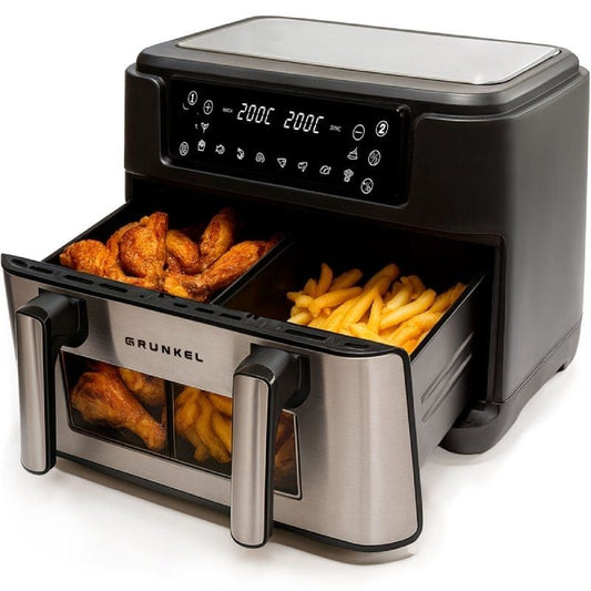 Fritadeira de Ar Airfryer / Sem Óleo Grunkel Dualflexifryer/ 2800W/ Capacidade 10L