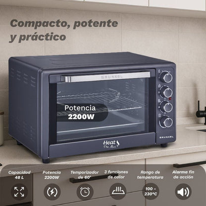 Forno de Bancada Grunkel HR-48PROMAX/ 2200W/ Capacidade 48L/ Preto