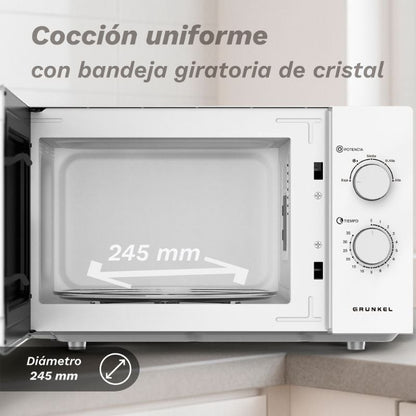 Micro-ondas Grunkel MW-25EASY/ 850W/ Capacidade 25L/ Branco