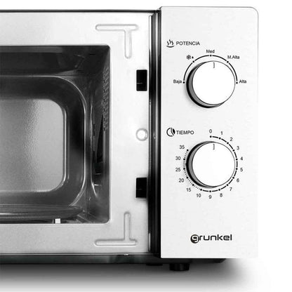 Microondas Grunkel MWG-20INOX/ 700W/ Capacidad 20L/ Funcion Grill/ Plata