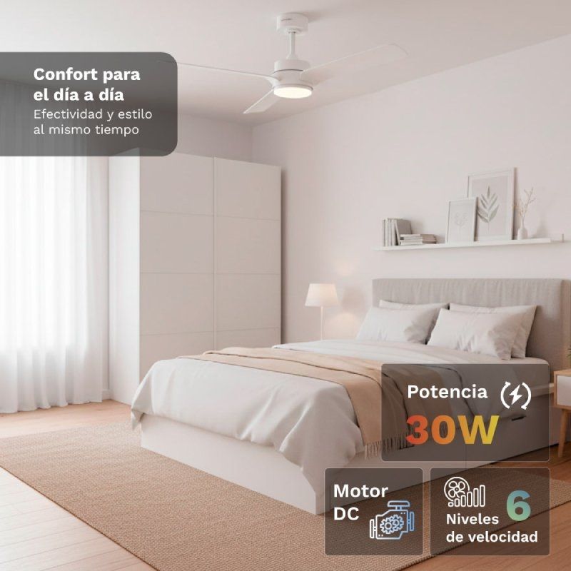 Ventilador de Teto Grunkel SKYEASY47/ 30W/ 3 Pás 119cm/ 6 Velocidades