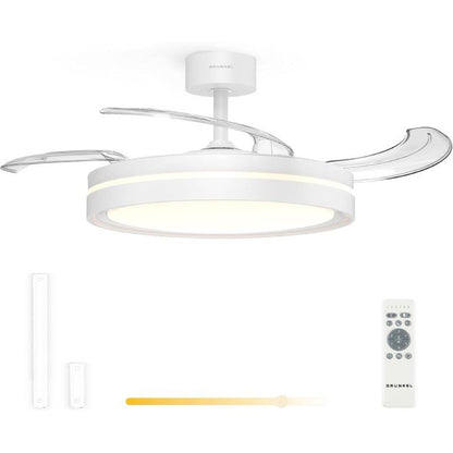 Ventilador de Teto Grunkel SKYWHITE42/ 30W/ 3 Pás 106cm/ 6 Velocidades