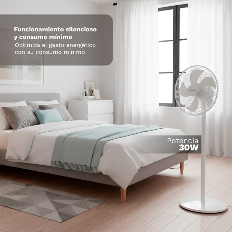 Ventilador de Pé Grunkel FS-14PR/ 30W/ 7 Pás 35cm/ 12 Velocidades