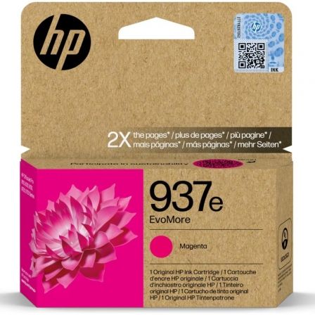Cartucho de Tinta Original HP nº937e EvoMore/ Magenta