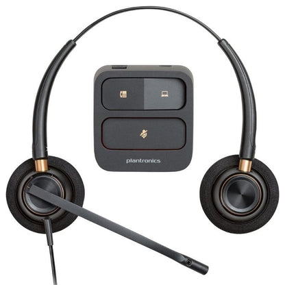 Auscultadores Poly EncorePro 520/ com microfone/ QD/ Pretos