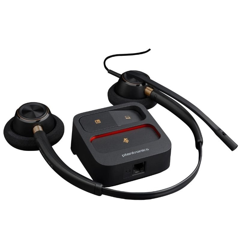 Auscultadores Poly EncorePro 520/ com microfone/ QD/ Pretos