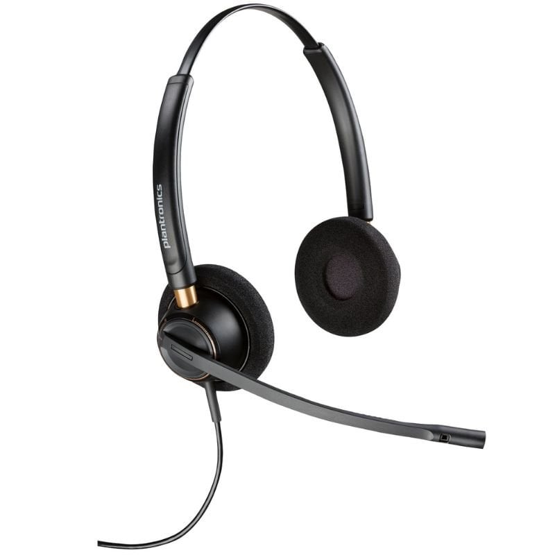Auscultadores Poly EncorePro 520/ com microfone/ QD/ Pretos