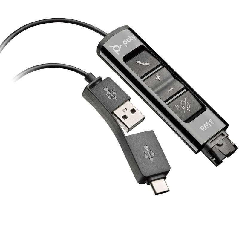 Adaptador USB Poly DA85 QD 786C7AA/ QD Macho/ USB Macho - USB Tipo-C Macho