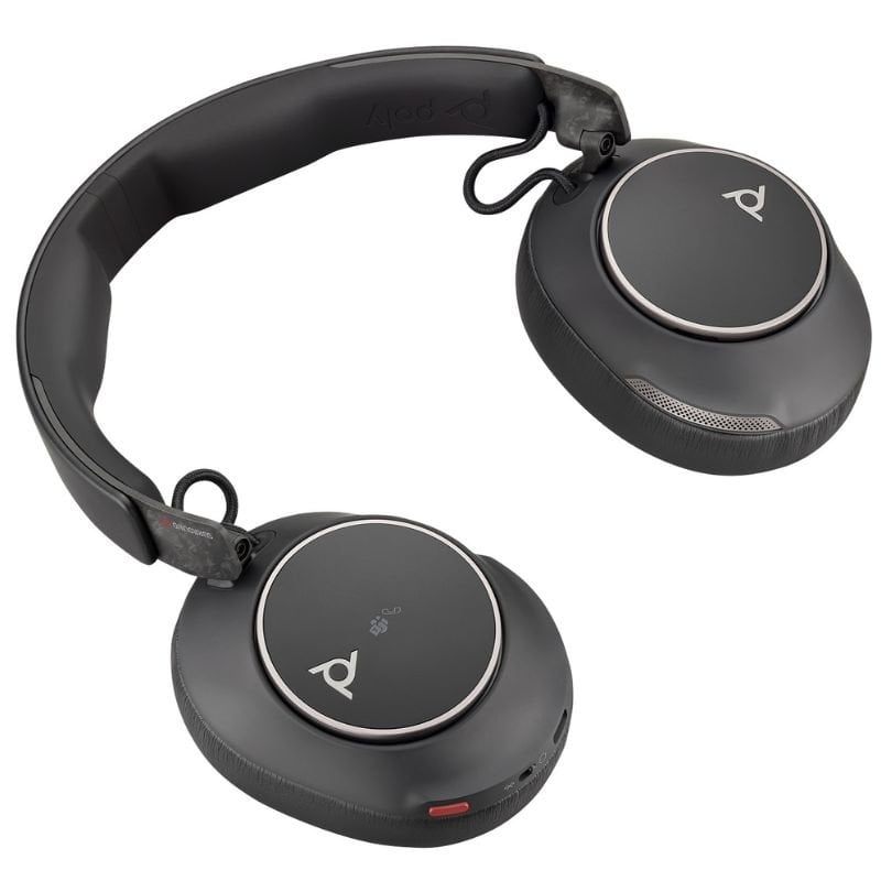 Auriculares Inalámbricos Poly Voyager Surround 80 UC USB Tipo-C + Adaptador USB-C/A/ con Micrófono/ Bluetooth/ Negros