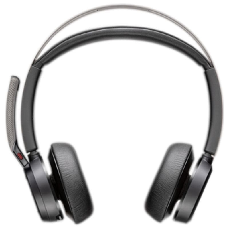Auscultadores Sem Fios PolyVoyager Focus 2 USB-C-C + Adaptador USB-C/A/ com Microfone/ Bluetooth/ Pretos